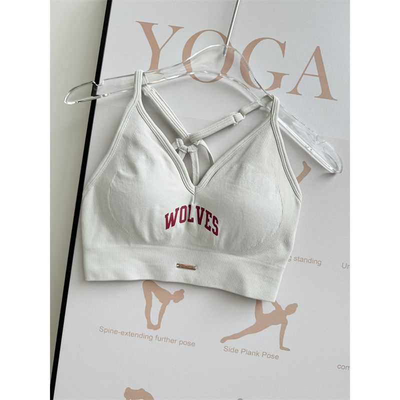Yoga Net Red Style Print Vest-Style Hip Lifting Workout Clothes