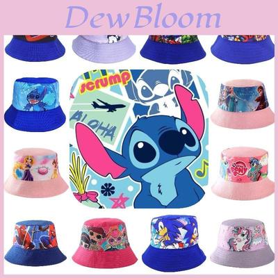 Cartoon Kids Fishing Hat With Sun Protection In Cars Stitch Spiderman And More!