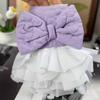 Winter Dog Coat Thick Warm Cotton Dress With Bow Tutu Skirt Small To Large Dogs Purple Pink