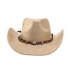 European and American Tibetan top hats men's and women's sunshade western cowboy hats new suede jazz hats famous style warped felt hats