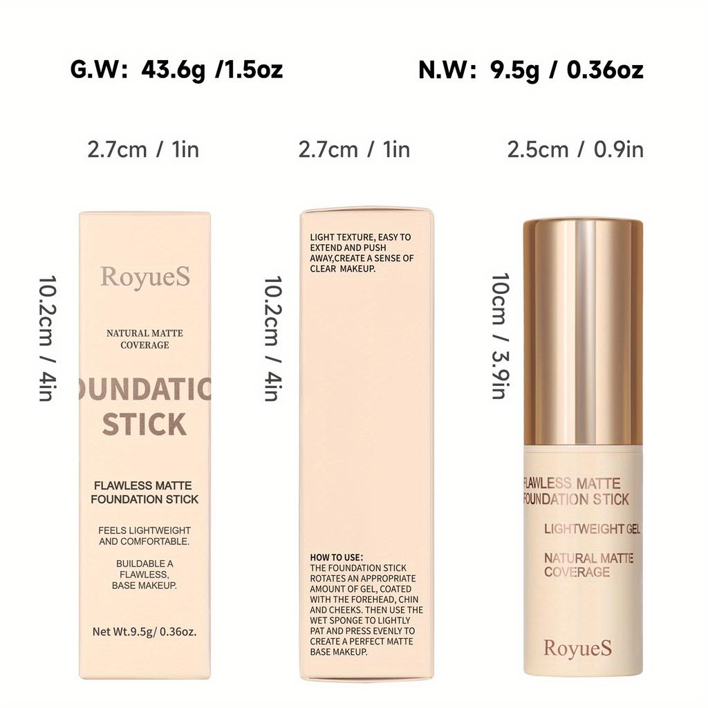 5 kleuren Concealer Foundation Stick Matte Contouring Stick Olie Control Natuurlijke Geïsoleerde BB Cream Hydraterende Langdurige Hydraterende Foundation Fluid
