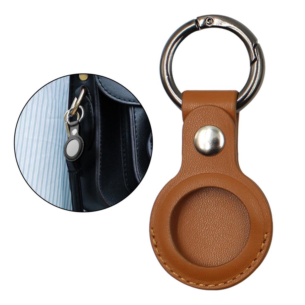 New PU Leather Protective Sleeve for Apple for Airtag Locator Tracker Anti-lost Keychain Protective Sleeve, wear-resistant