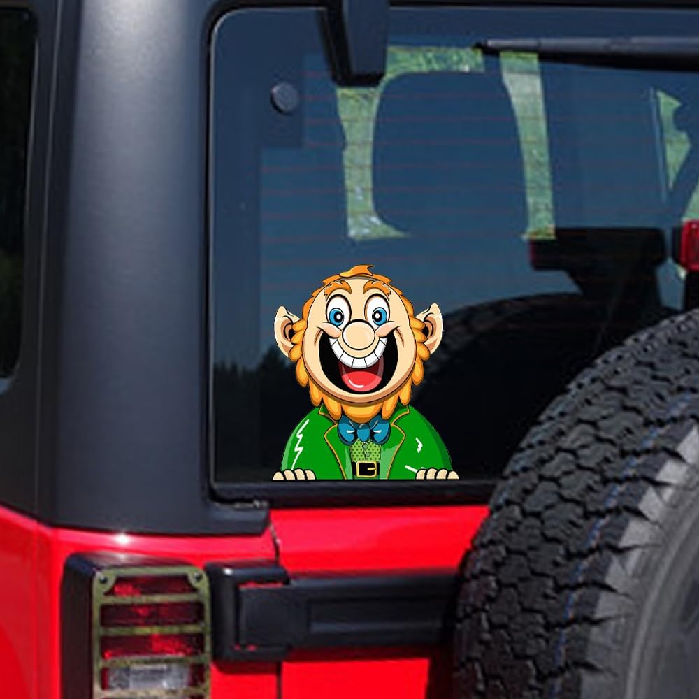 

St Patricks Day Peeking Sticker for Car Window Bumper Funny Peeking Decal Laptop Wall Car Sticker Waterproof Vinyl Decal Home Car Window Decoration Style 3