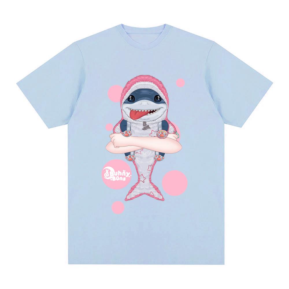 Jeff The Landshark Casual T-shirt Cotton High Quality Cartoon Print Fashion Tee-shirt Short Sleeve Casual Camisetas Tees Tops