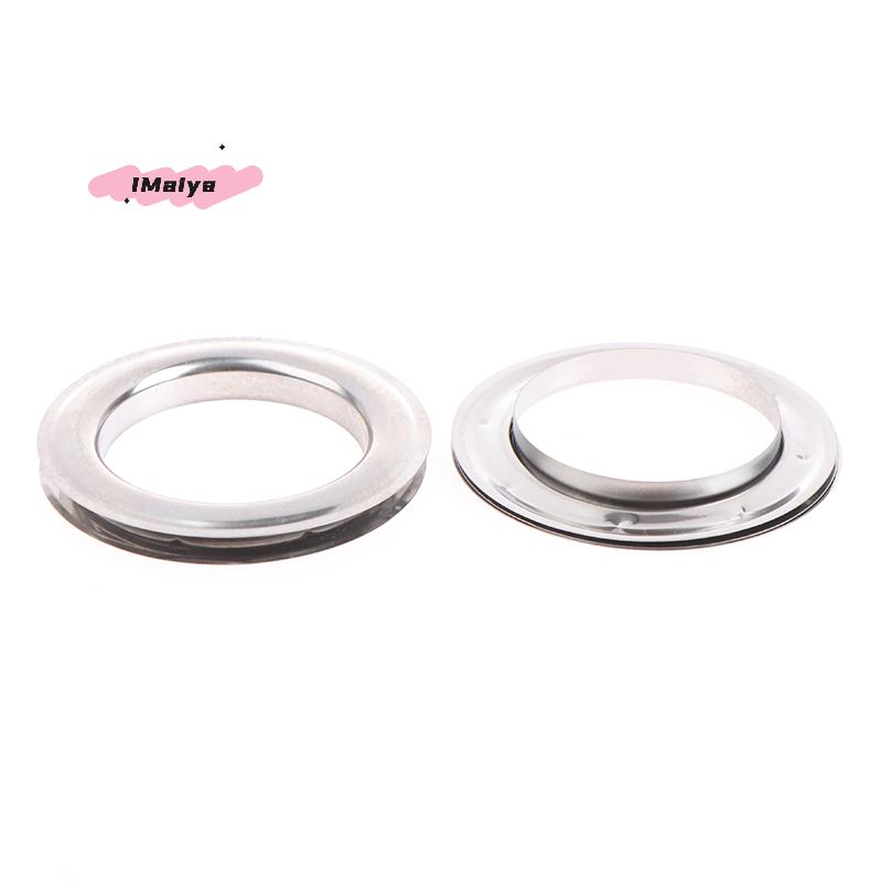 10/30/60 Pairs Silvery Metal Eyelet Curtain Rings Grommet Top Header Accessories for Easy Assembly with Press