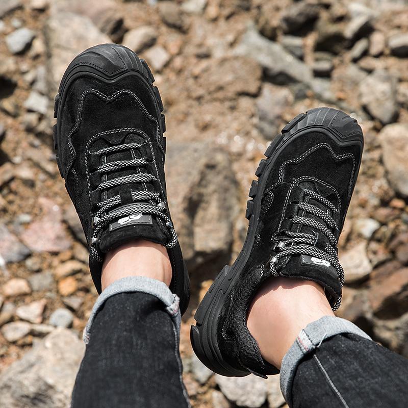 Autumn Winter Men's Leisure Breathable Travel Shoes Low-top Hiking Shoes Non-slip Wear-resistant Outdoor Mountaineering Shoes