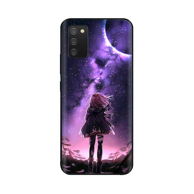 For Samsung A03s Case Silicone Soft Space Wolf Phone Cover For Galaxya03s A 03s A03 S Case 6 .5 Inch Tpu Bumper Fundas Painted
