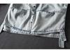 Damen Petites lockere Jeansjacke mit Revers - Frühling Lässig Übergröße