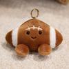 Kids Orange Bread Carrot Fruit Plush Keychain With Portable Decoration Size