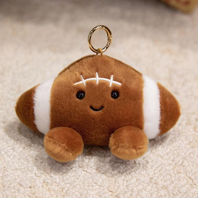 Kids Orange Bread Carrot Fruit Plush Keychain With Portable Decoration Size