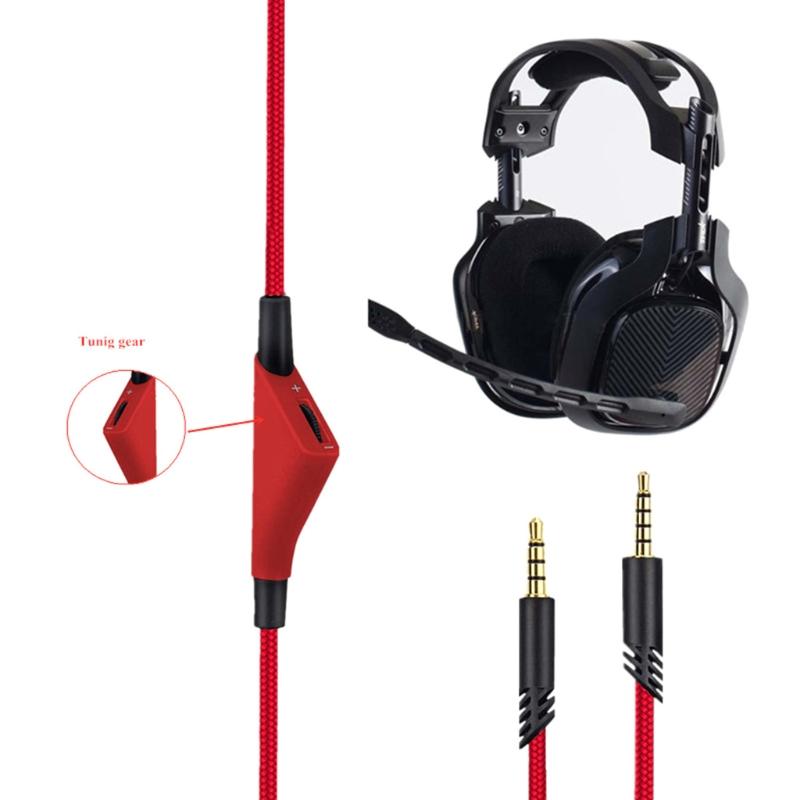 Audio Earphone Cable Volume Control Wear-resistant Gaming Headset Wire For Astro A10 A40 A30