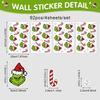 Wall Sticker Christmas Wall Sticker Emoji Sticker Cute Cartoon Snowman Refrigerator Sticker Window Sticker Cup Sticker Wallpaper