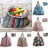 Foldable Colored Large Capacity Shopping Handbag Grocery Storage Bag Tote Pouch