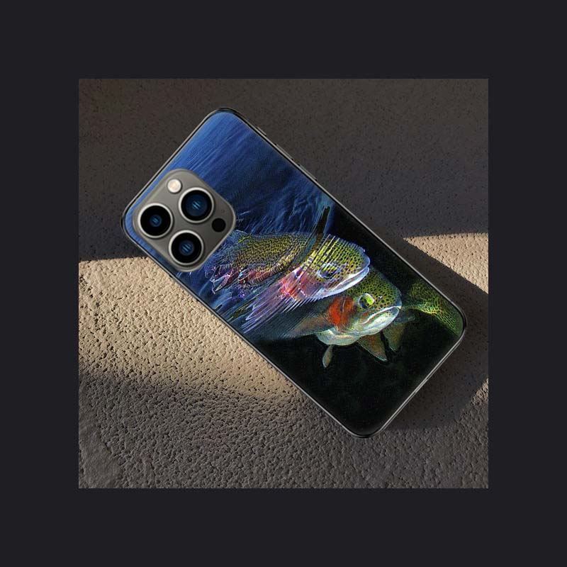 Brown Trout Fly Fishing Phone Case For Apple Iphone 16 15 Plus Soft 13 12 Mini Cover 11 14 Pro Max Capa X XS XR 8 7 Shell Coque