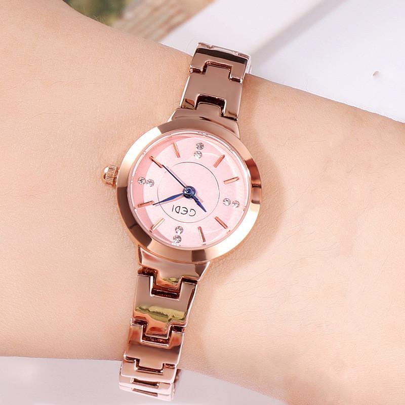 Gedi Ladies Rose Gold Quartz Watch With Waterproof Feature For Fashionconscious Women