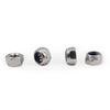 100pcs M6 Pitch 304 Stainless Steel Self-Locking Hex Lock Nuts, Nylon Insert LockNuts Silver Metric Self Clinching Hex Lock Nuts
