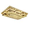Gold Square LED Crystal Ceiling Lamp Set for Living Room & Master Bedroom