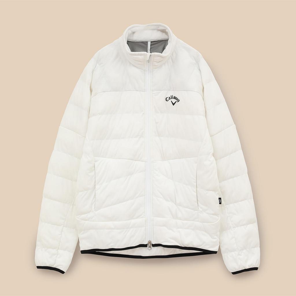 Callaway Padded Blouson Stretchy and Golf Outerwear C23215104 M Men's Water-Repellent Full-Zip (Star Stretch Windproof) / / 1030_White