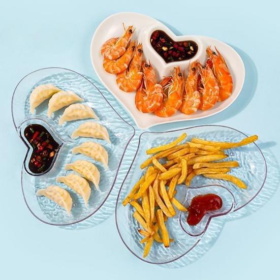 Chip en Dip Serveerset Verdeelde Serveerschaal Sushi Borden met Sausgedeelte Kaas Serveerplateau voor Dumpling Hapje Taco Sushi