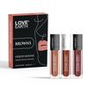 Love Earth Liquid Mousse Lipstick Browns Matte Finish Mini Combo Pack | Lightweight, Non-Sticky, Non-Drying,Transferproof, Waterproof Lipstick Set