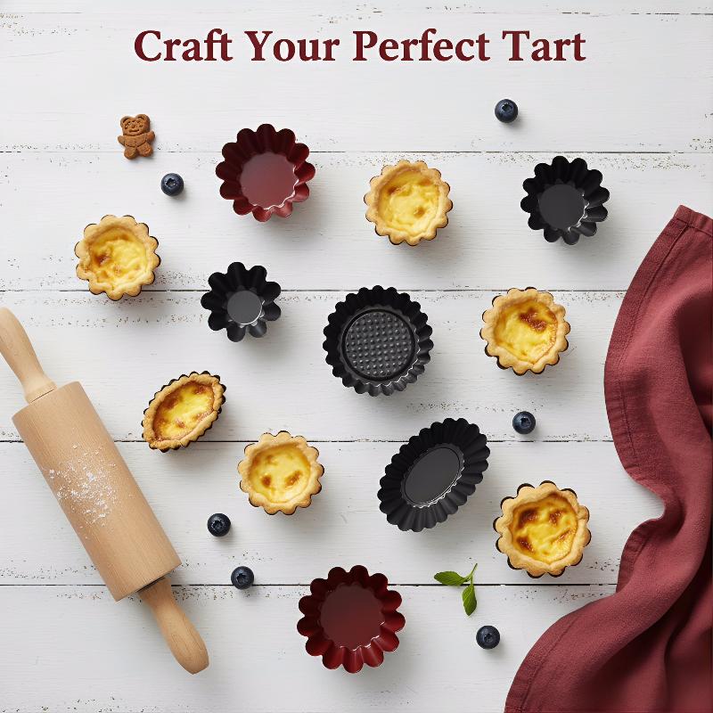 Muffin-Form Kohlenstoffstahl Eierkuchen-Formen Mini Antihaft-Kuchenform Wiederverwendbar Kreative Tartlet-Backform Pizzaform