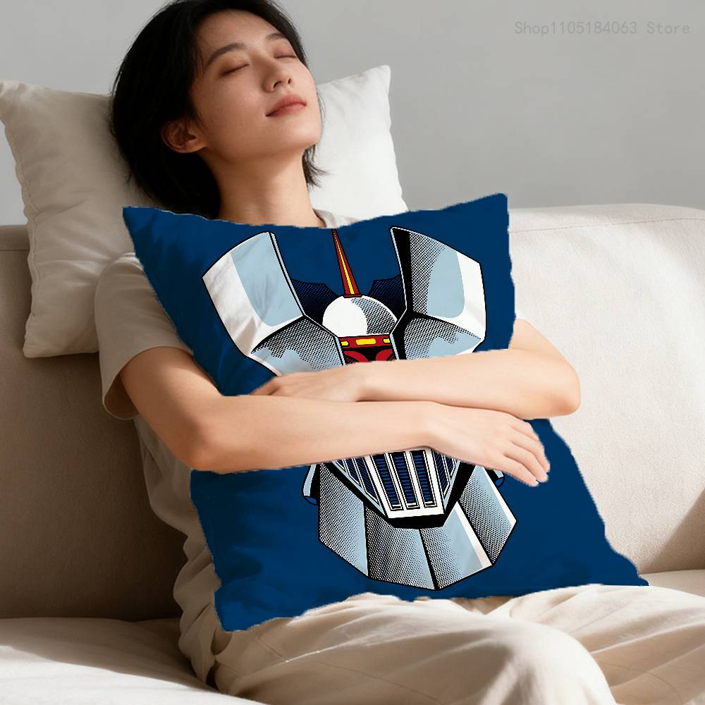M-Mazinger Z R-Robot Pillow Case For Sofa Decor Car Office Room Printing Cushion Cover Decorations And Protector