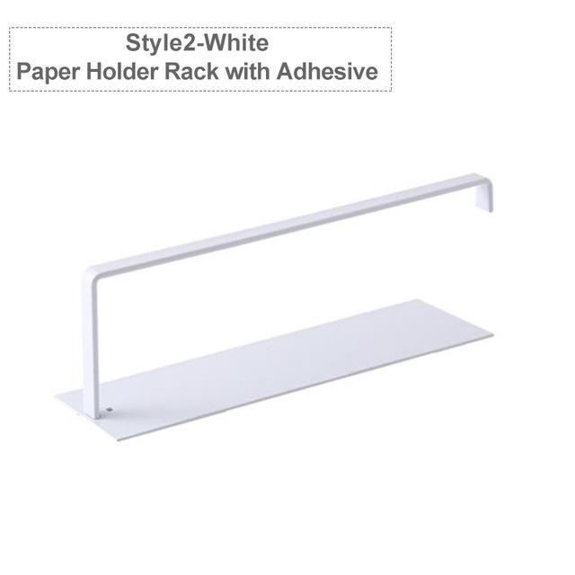 

Неперфорированный держатель для бумажных полотенец Вешалка для туалетной бумаги Держатель для рулонной бумаги Стеллаж для хранения свежей пленки Настенная полка белый