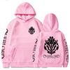 Fashion Anime Overlord Logo Men Hooded Streetwear Funny Manga Creative Black And White Print Harajuku Winter Women Sweatshirts