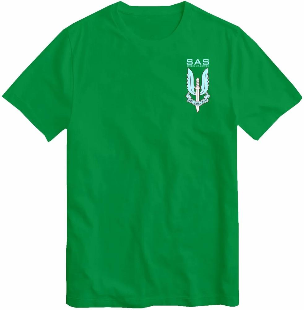Sas Army Military Special Forces Sas Pocket Ringer Tshirt Tee Top Logo Blue S