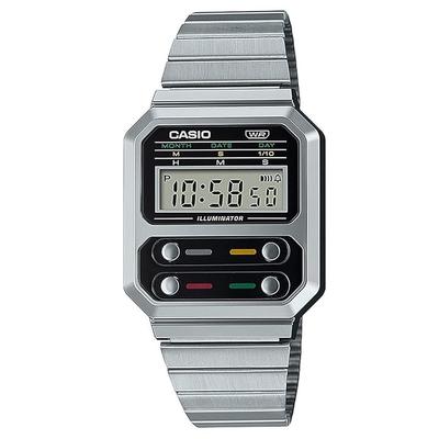 Vintage Digital Stainless Steel A100WE-1A A100WE-1 Men's Watch