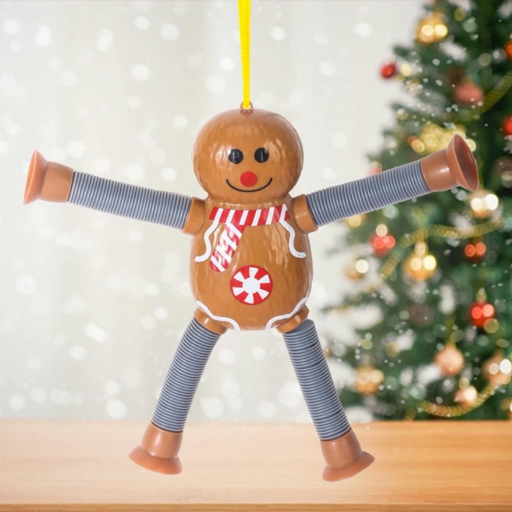 

Santa Claus Christmas Decorative Pendant Xmas Party Decor Office Home Festive Decor Gingerbread Man