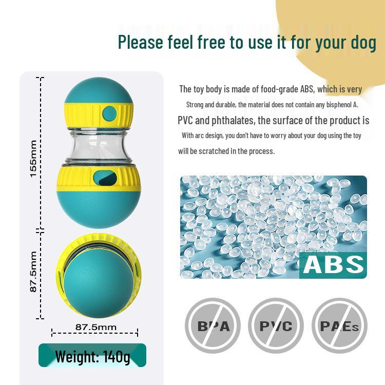 Interactive Slow Feed Dog Toy - Rolling Food Ball for Training