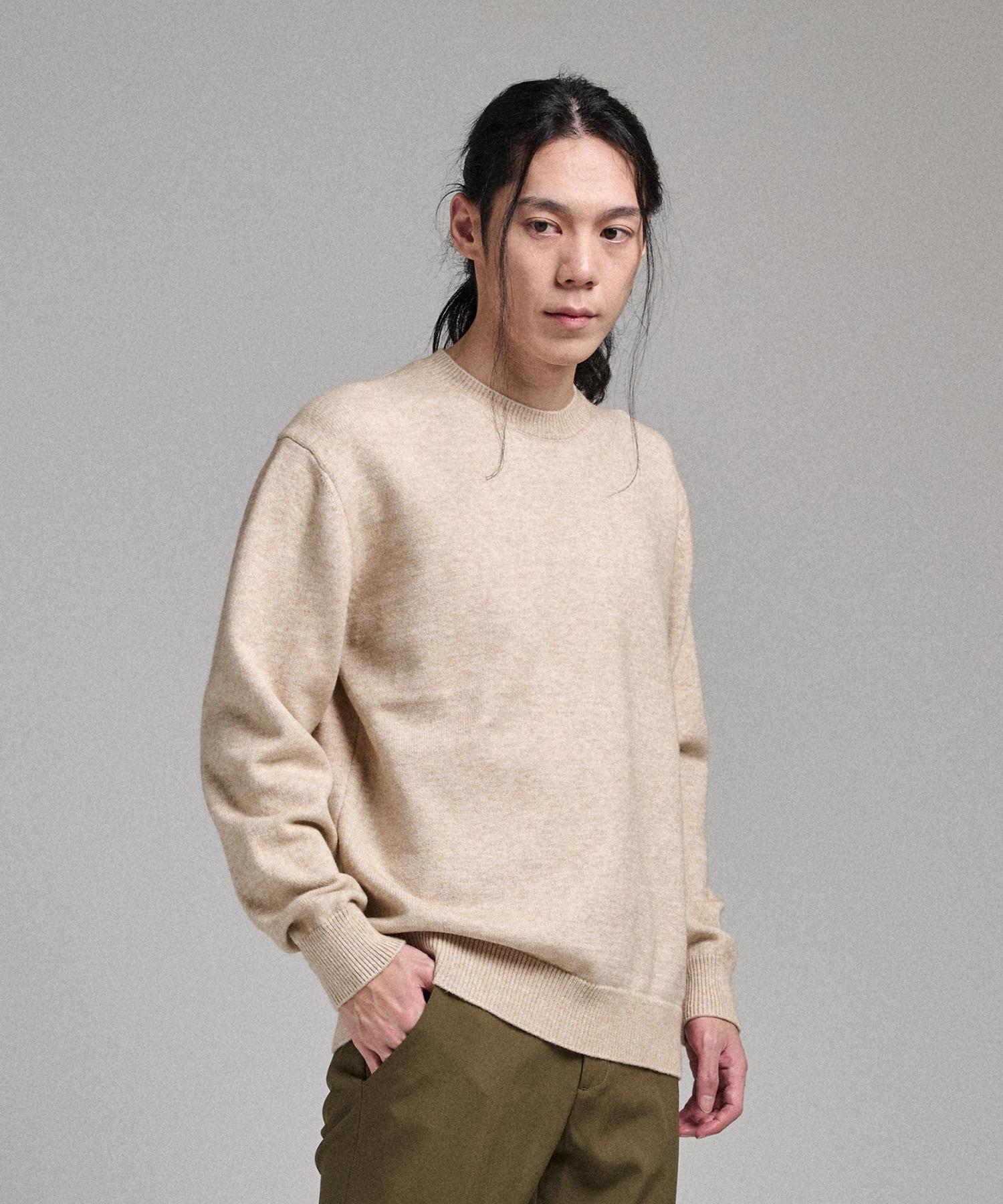 Analog Mood Signature Soft Round Knit (Oatmeal) Free