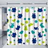 1pc Simple Rabbit Cat Shower Curtain with Metal Grommets, Polyester Bath Curtain Widow Curtain Bathroom Decor & Accessories