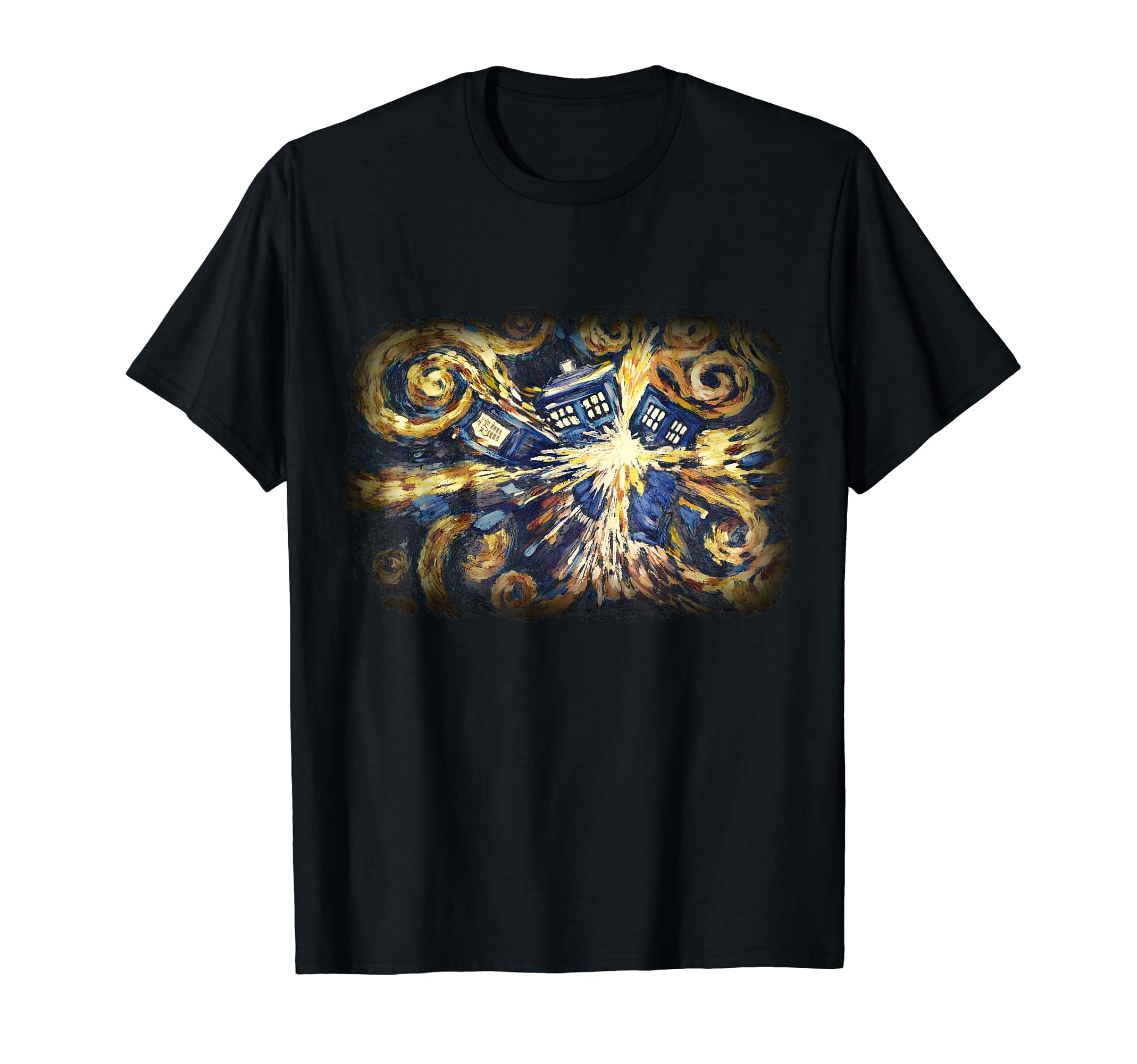 Art Tardis Van Gogh Time Travel SF Fan T-Shirt