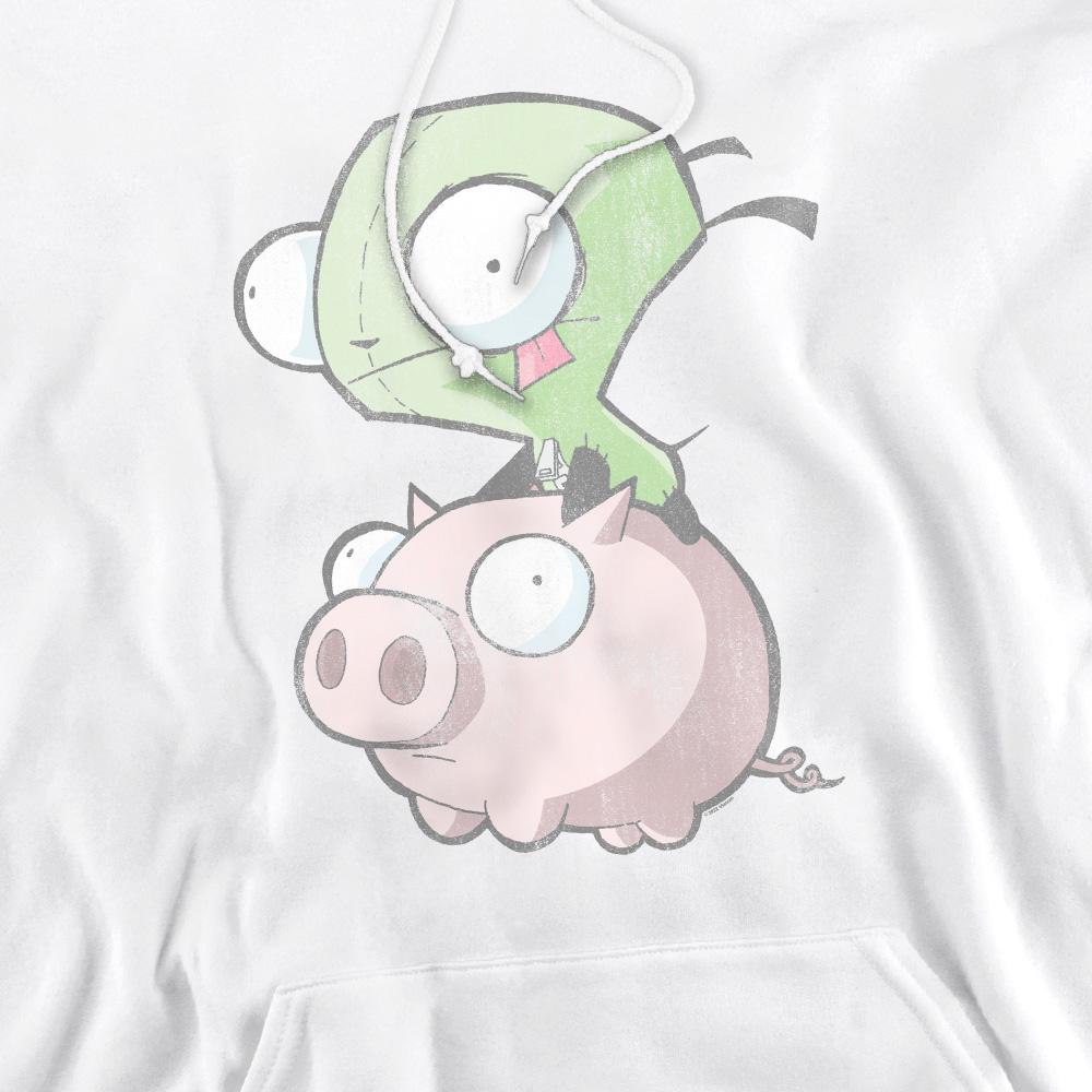 Invader Zim Mens Gir & Pig Hoodie