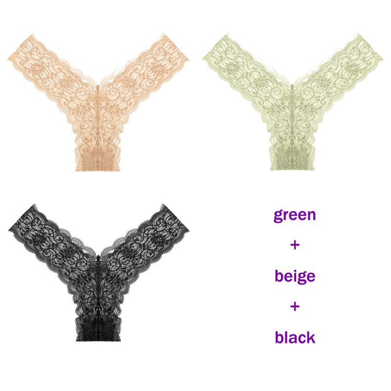 CINOON 3 Teile/los frauen höschen Transparent Low-Taille Unterhose Aushöhlen Tanga Weibliche Nahtlose G-String Sexy Unterwäsche Spitze Dessous panty