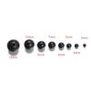 100PCS/Bag Plastic Fishing Floats Beads Soft and Hard Bean Black 3mm-12mm Round Stoppers High Quality Night Sea