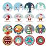 500pcs/roll Merry Christmas Stickers 8 Designs Round Holiday Label Sticker DIY Gift Box Baking Cards Envelope Stationery 6XDE