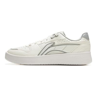 Li Ning Sycee Antidérapant Amorti Résistant à l'abrasion Bas Skateboard Chaussures Homme Blanc Gris AGCU515-1