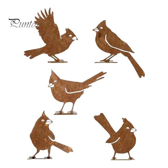 

5 шт. ржавых птиц, украшения, металлический силуэт птицы, сад, двор, искусство, простая установка, железный балкон, забор, верхушка, декоративные украшения для улицы E