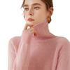 Charming 100% Cashmere Women's High Neck Thick Pullover Sweater for Autumn/Winter