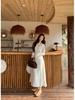 Women's High Neck Lace Crochet Dress with Bow Tie Waist, Long Sleeve, New 2026 Style