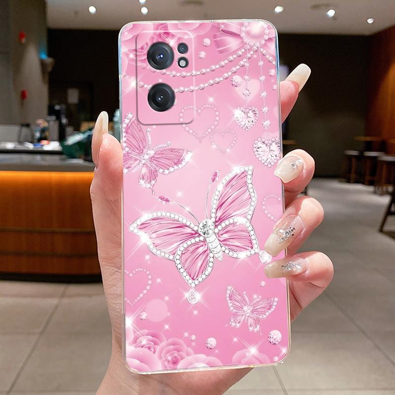 Phone Case For OnePlus Nord CE 2 Lite CE3 Lite Flower Butterfly Case Capa Oneplus Nord CE 3 CE2 Transparent Soft TPU Back Cover