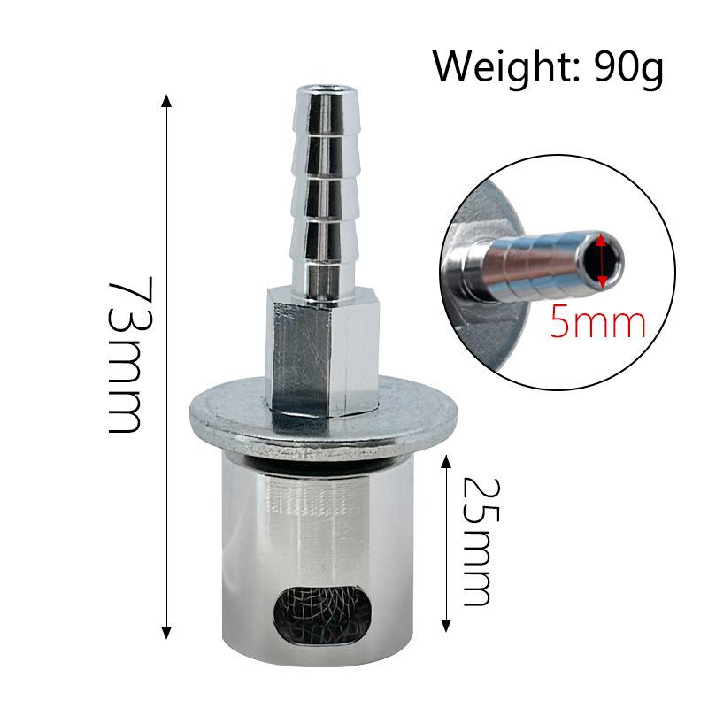 Car Fuel Tank Vent Valve 5/16 Inch Barbed Metal Remote Mount Breather for Off-Road Vehicle Repair Replacement