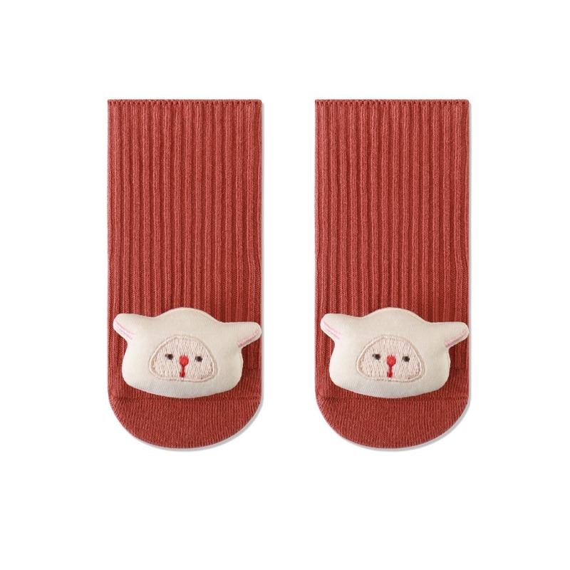 

Infant Toddler Socks For Girls Boys Autumn Winter Cartoon Animal Anti-slip Floor Sock Soft Cotton Baby Socks M бежевый
