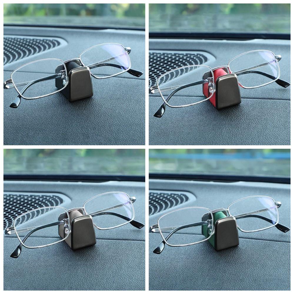 Multifunction In-car Glasses Support Zinc Zinc Zinc Alloy&Leather Sunglasses Display Stand  Gift