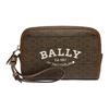 Cedy 17 Classic Logo Print Zipper Wristlet Clutch Women Clutch Brown 6301710