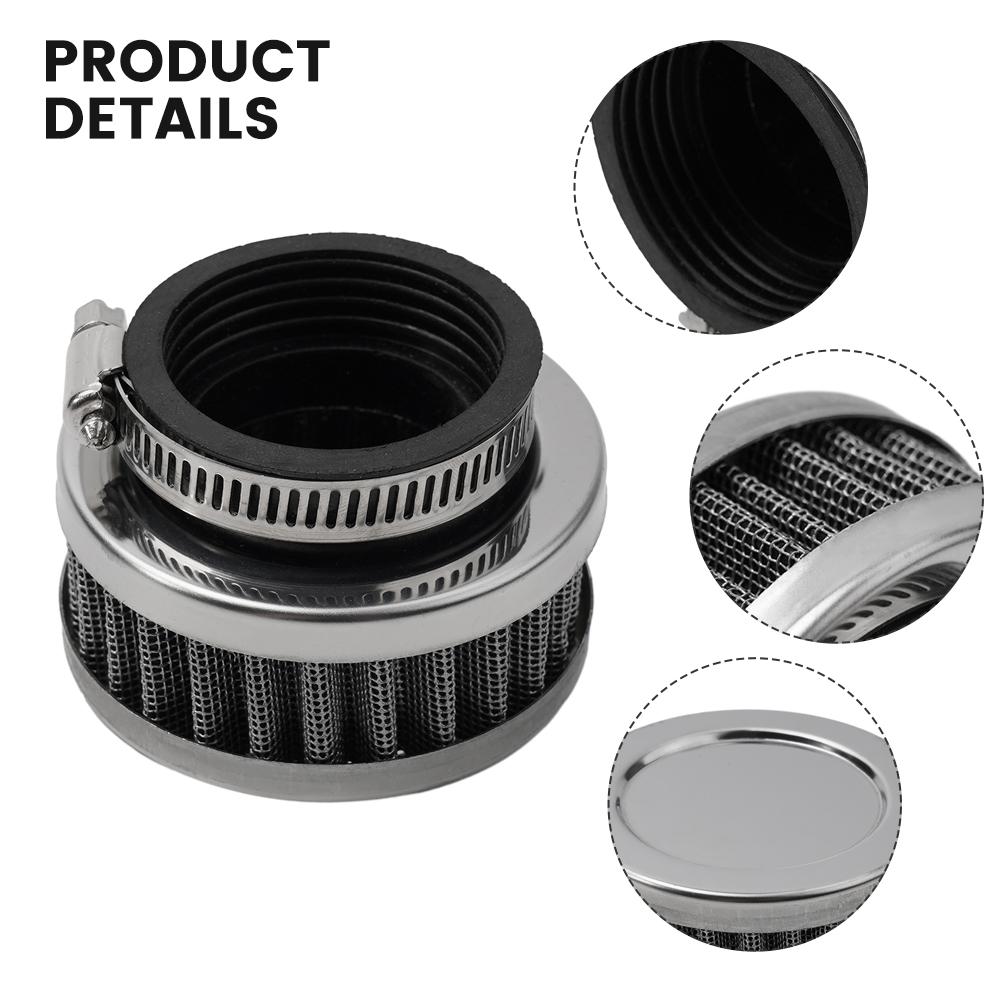 Air Filter Cleaner Round Tapered Rubber Stainless Steel