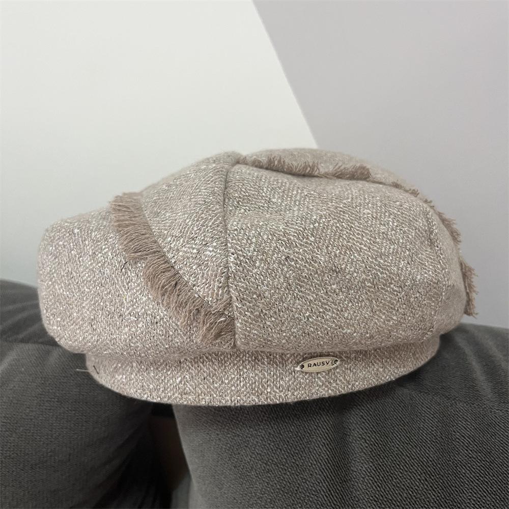 New British Retro Fringed Beret Children Go Shopping In Spring and Autumn, Showing Their Faces Small Literary and Versatile Painter Hat